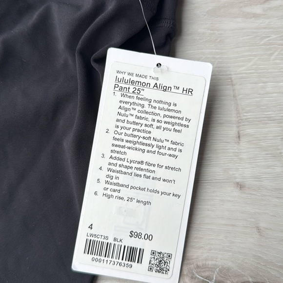 Lululemon Align Pant 25" HR Black Multiple Sizes NWT - Picture 6 of 7